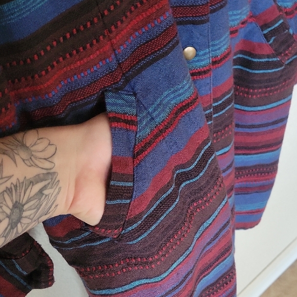 Vintage Western Striped Cotton Duster - Picture 4 of 5